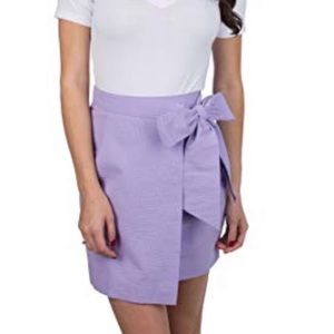 Purple seersucker skirt